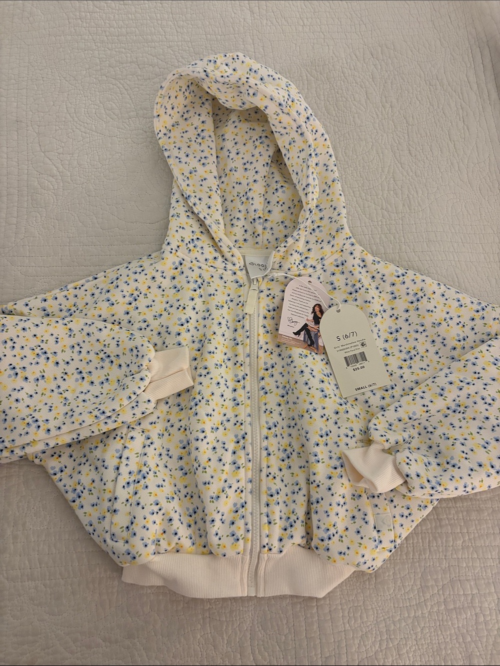 Blogilates Girls Marshmallow Hoodie S 6/7